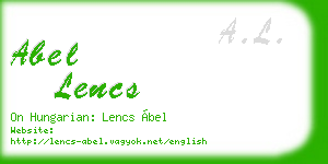abel lencs business card